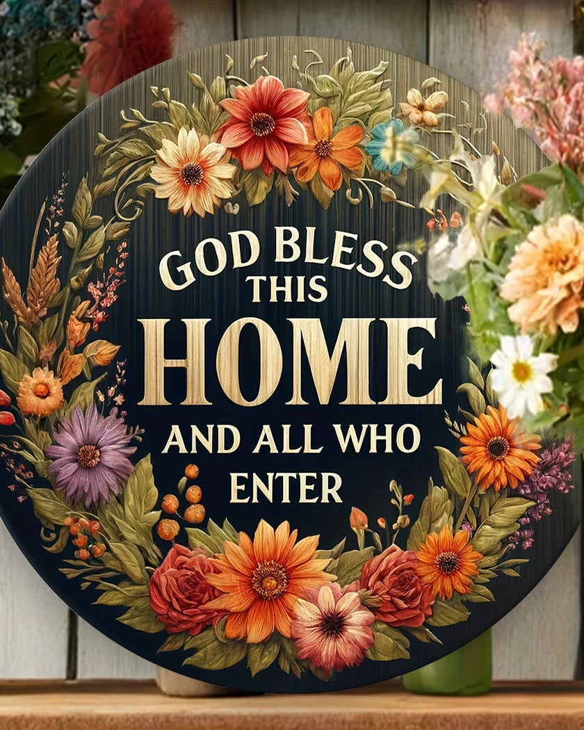 God Bless This Home — Scripture Wooden Wall Sign