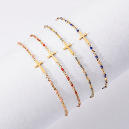 Christian Cross Charm Bracelet