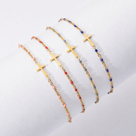 Christian Cross Charm Bracelet