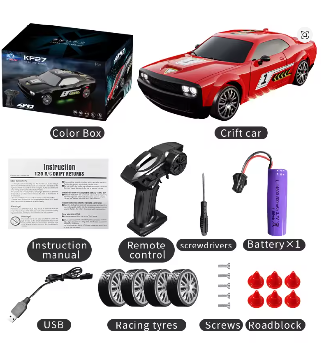 1:20 RC Drift Car With LED Light